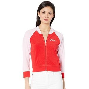 Juicy Couture Colorblock Microterry Jacket Hood